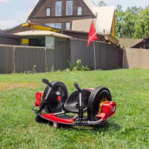 12V Kids Ride On Electric Toy,2WD,16'' exaggerated wheel,Dual handle control for 360 degree flexible steering and rotation